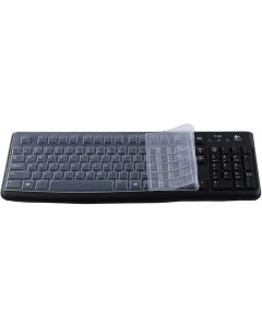 Ultra Thin Desktop PC Silicone Clear Keyboard Cover Skin Protector Compatible with Logitech K120 MK120 Keyboard (NOT Compatible for Other Desktop Keyboards) - Transparent