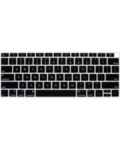 Silicone Keyboard Cover Skin Compatible for 2018 Newest Release MacBook Air 13 inch with Touch ID Model A1932 ( It Doesn't Compatible Old MacBook Air 13" Model A1369 & A1466) (Black)
