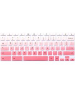 Keyboard Skin Compatible with 2017 2018 Newest Samsung ARM 11.6" Chromebook 2 XE500C12 & Samsung Chromebook 3 XE500C13 XE501C13 11.6 inch (Not Compatible 12.3" Samsung Chromebook Plus) Ombre Pink